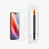 Spigen GLAS.tR EZ Fit Displayschutzfolie aus Glas für iPhone 16 Pro Max / 17 Pro Max, 2er-Pack, transparent