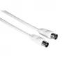 Koaxialkabel Hama 00205029 3 m Weiß Koaxial-Stecker
