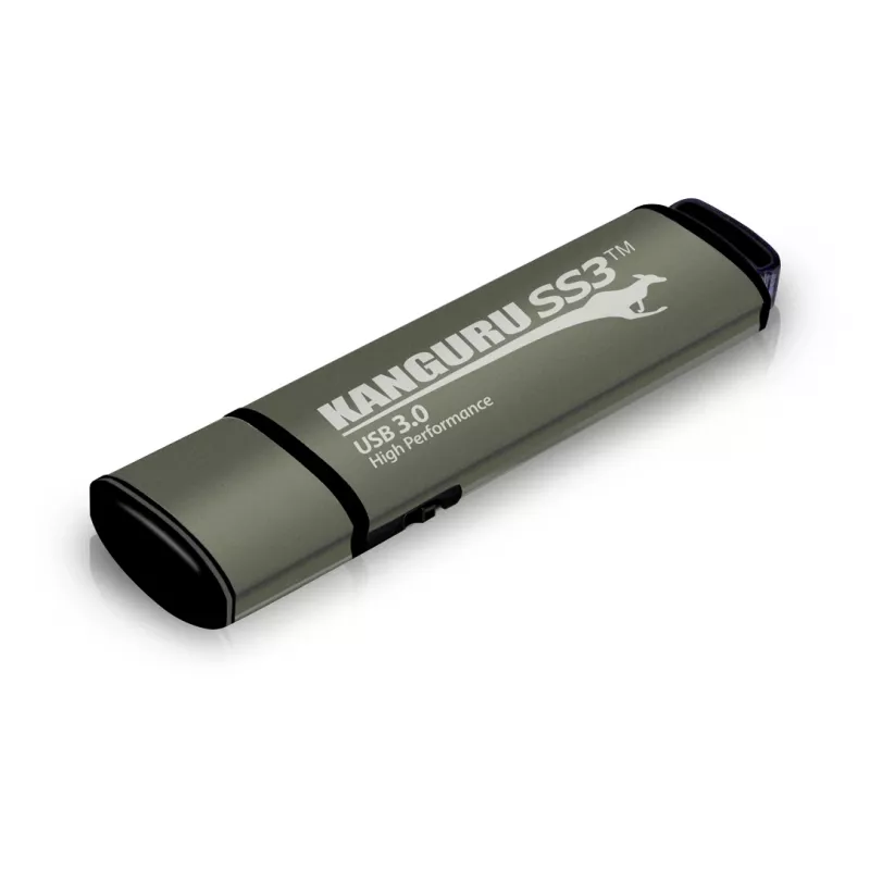 Kanguru SS3™ SuperSpeed USB3.0 64GB |Sicherer USB-Stick| Physischer Schreibschutzschalter | Windows „Ready Boost“-kompatibel | Einfache treiberlose Einrichtung | Plug and Play