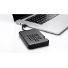 iStorage diskAshur PRO2 IS-DAP2-256-SSD-512-C-G verschlüsselte portable SSD, 512 GB, USB 3.1, AES-XTS 256-Bit, FIPS 197
