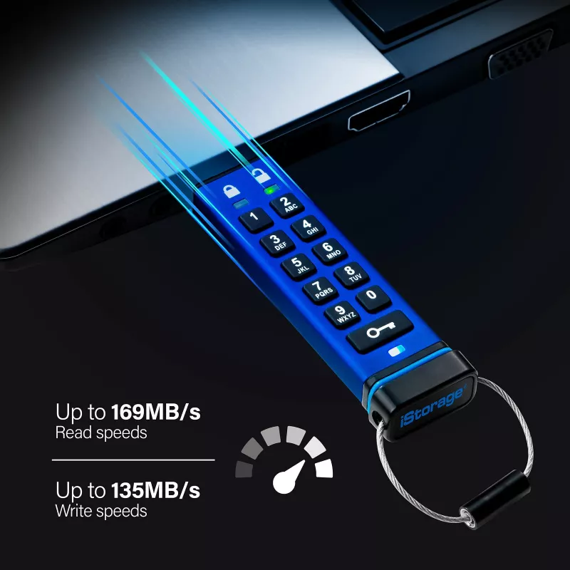 USB-Flash-Laufwerk iStorage 128 GB USB Typ-A IS-FL-DA3-256-128