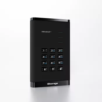 iStorage diskAshur³ 2TB Schwarz | Sichere tragbare Festplatte | | FIPS 140-3 Level 3 konform | Common Criteria EAL 5+ | PIN-geschützt | AES-XTS 256-Bit-Hardware-Verschlüsselung | DSGVO, TAA-konform | Staub-/Wasserbeständig |