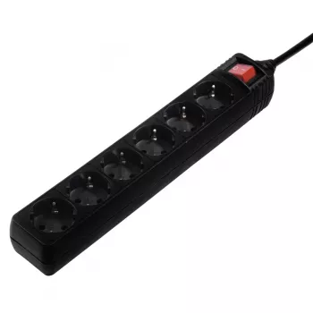 Hama 137265 Steckdosenleiste 3 m 6 AC-Ausgänge Innenbereich Schwarz