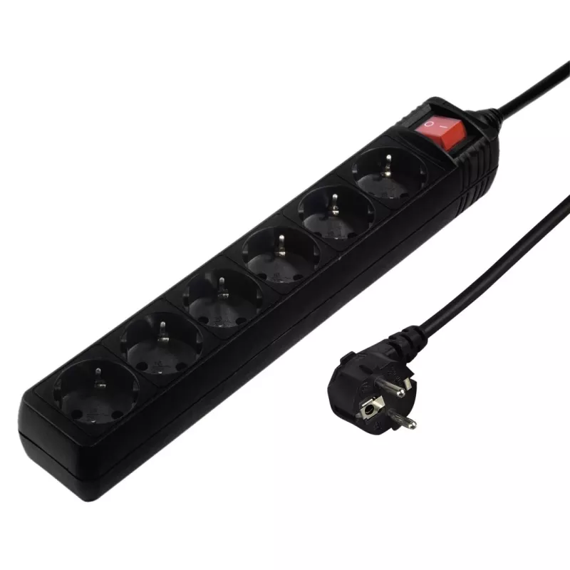 Hama 137265 Steckdosenleiste 3 m 6 AC-Ausgänge Innenbereich Schwarz