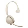 Jabra Evolve2 65 UC Mono 26599-889-888 Headset mit Ladestation, On-Ear, konvertierbar, USB-C, Beige