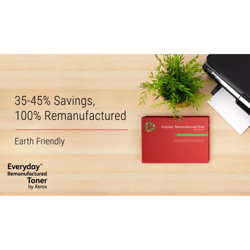 Everyday™ Schwarzer wiederaufbereiteter Toner von Xerox, kompatibel mit HP 201A (CF400A), Standardkapazität