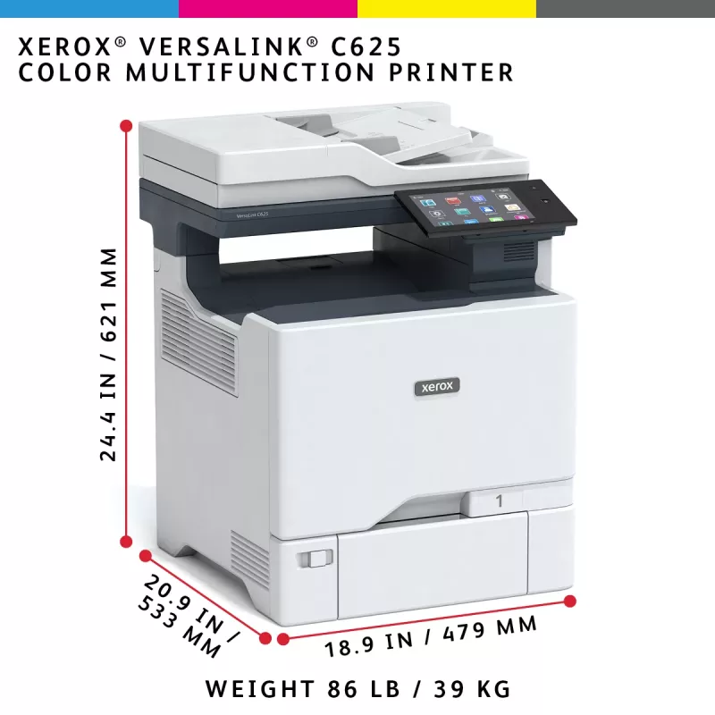 Xerox VersaLink C625 A4 50ppm Duplex Kopieren/Drucken/Scannen/Fax PS3 PCL5e/6 2 Papierfächer 650 Blatt