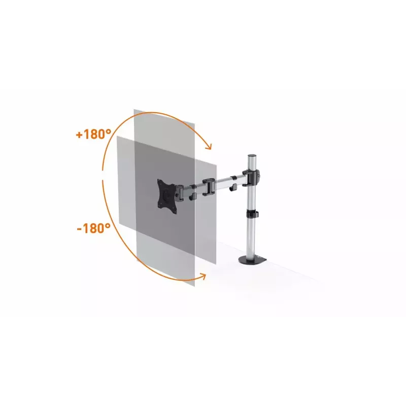 Durable SELECT Monitorhalterung 509423 für 1 Monitor, Tischhalterung, Silber