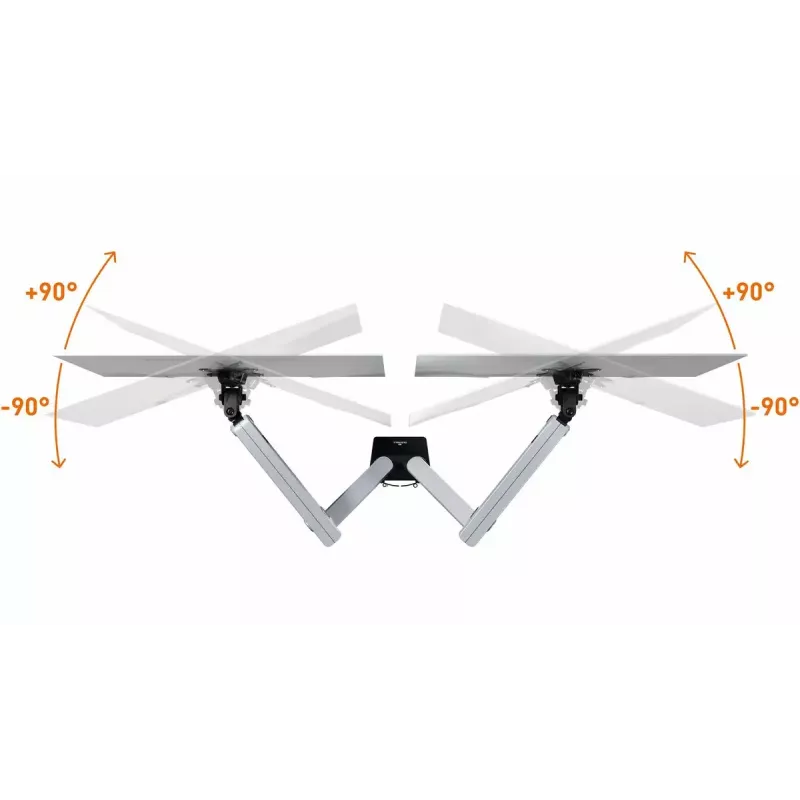 Durable SELECT PLUS Monitorhalterung 509723 mit Arm für 2 Monitore, Tischhalterung