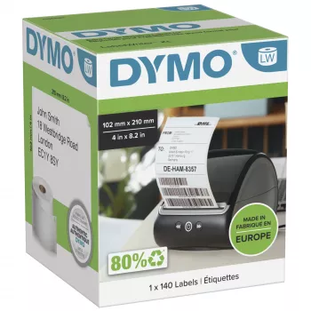 DYMO Druckeretikett 2166659 Weiß Universal Rechteckig 10,2x21 cm