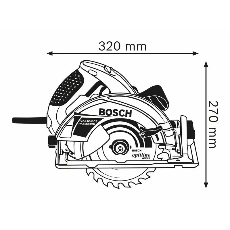 Bosch 0 601 668 900 tragbare Kreissäge 19 cm 5000 U/min 1800 W