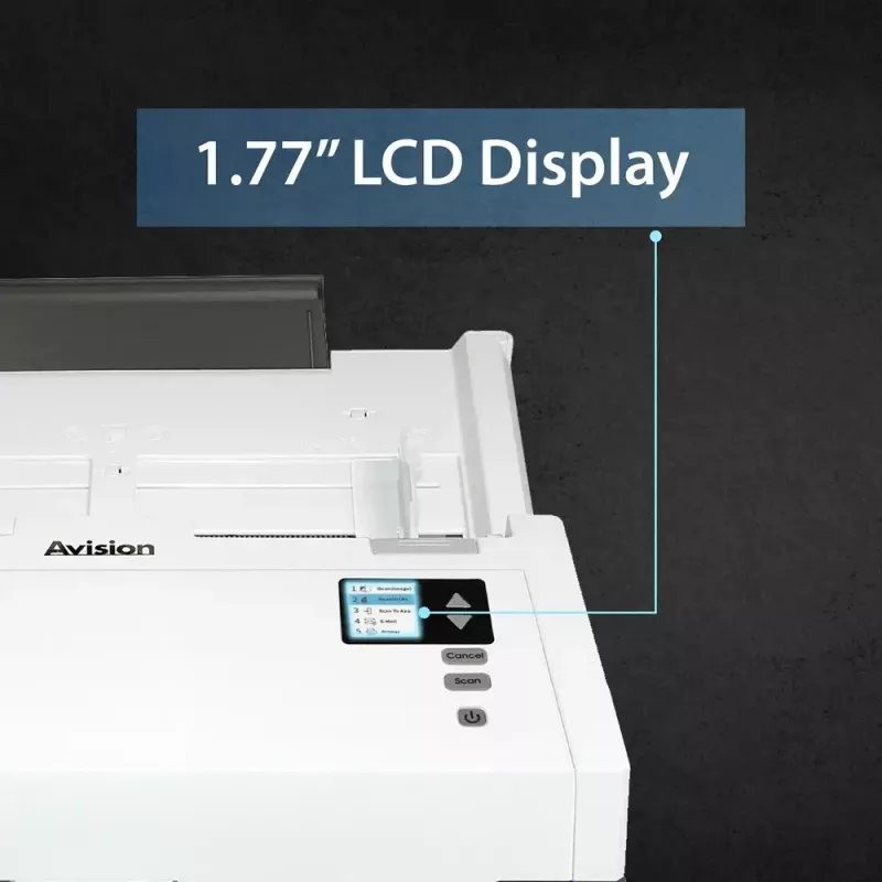 Avision ADF-Scanner AD345GFWN — A4, 1200 x 1200 DPI, CIS, 100-Blatt-ADF, Duplex, Weiß