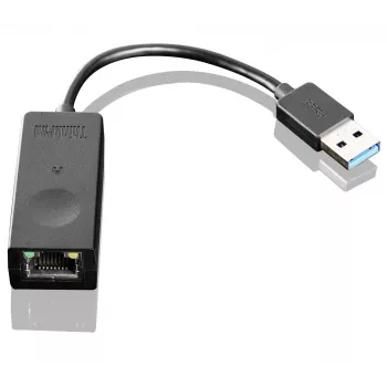 Lenovo ThinkPad USB 3.0 Ethernet-Adapter, RJ-45-Anschluss in voller Größe mit Status-LEDs (03X6840 / 4X90E51405)