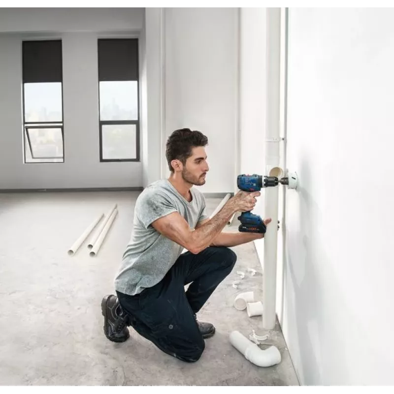 Bosch GSB 18V-65 Professional Akku-Schlagbohrschrauber, 18 V, Solo (ohne Akku und Ladegerät), L-BOXX, blau