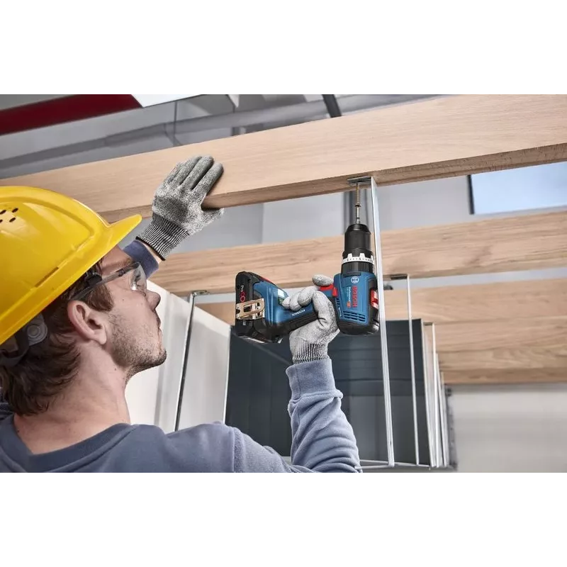 Bosch GSB 18V-65 Professional Akku-Schlagbohrschrauber, 18 V, Solo (ohne Akku und Ladegerät), L-BOXX, blau