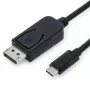 Video-Kabeladapter VALUE 11.99.5846 2m DisplayPort USB Type-C Schwarz