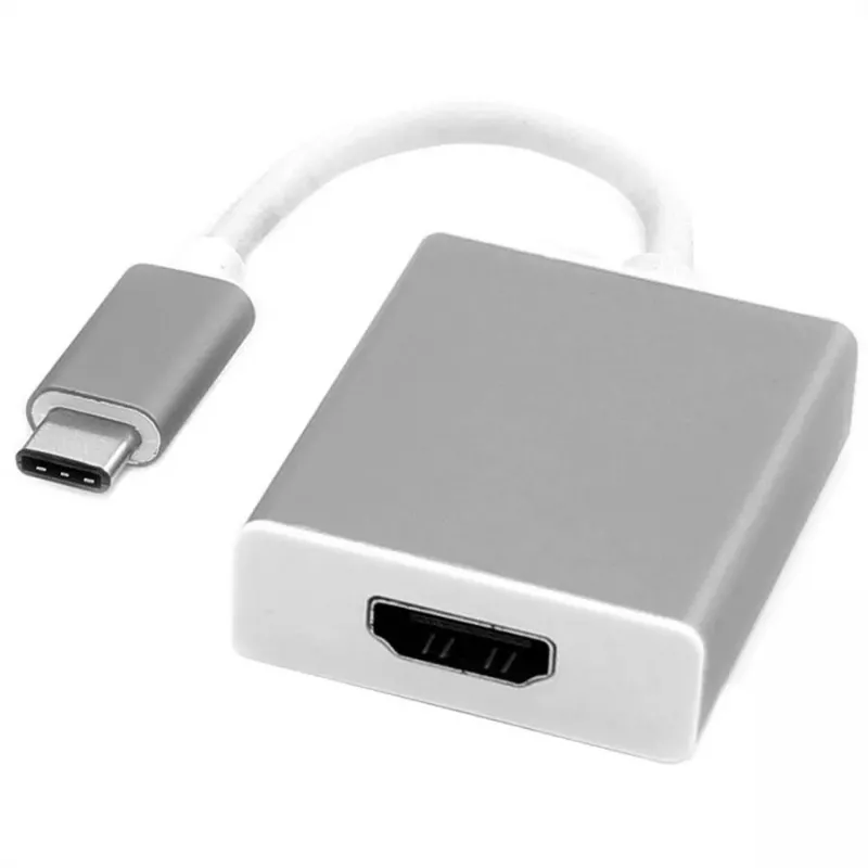 Video-Kabeladapter ROLINE 12.03.3210 USB Type-C zu HDMI Type A 0,1 m Silber
