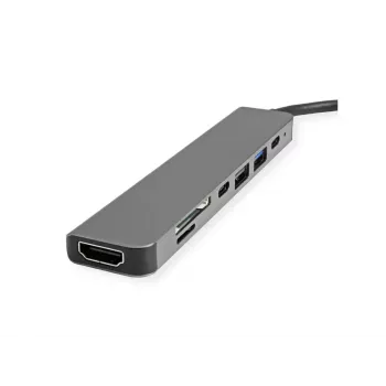 Laptop-Dock VALUE 12.99.1136 Kabelgebunden USB 3.2 Gen 2 Type-C Schwarz Grau