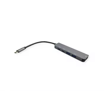 Laptop-Dock VALUE 12.99.1137 Kabelgebunden USB 3.2 Gen 1 Typ-C Schwarz Grau