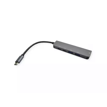 Laptop-Dock VALUE 12.99.1137 Kabelgebunden USB 3.2 Gen 1 Typ-C Schwarz Grau