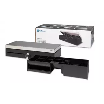 Safescan SD-4617S Geldlade mit Klappdeckel, Schwarz/Silber (132-0498)