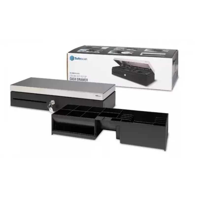 Safescan SD-4617S Geldlade mit Klappdeckel, Schwarz/Silber (132-0498)