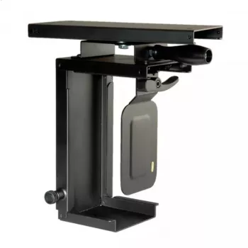 Untertisch-CPU-Halterung ROLINE Mini-PC-Halterung ausziehbar mit Drehfunktion schwarz