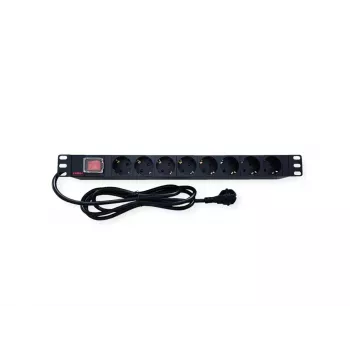 ROLINE 19.07.1619 Power Distribution Unit (PDU) 8 AC-Ausgänge 1U Schwarz