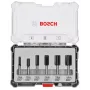 Bosch Fräsersatz (Nutfräser), 6 Stück, 6 mm Schaft, 2607017465