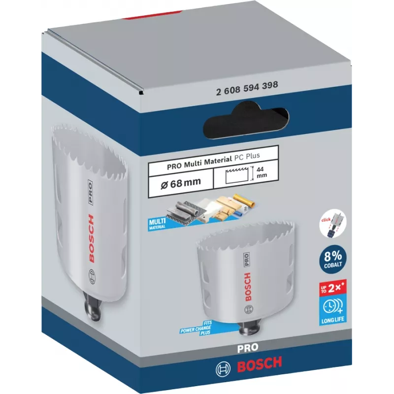 Lochsäge Bosch PRO 68 mm Progressor PC Plus – Modell 2608594398 für Metall und Holz