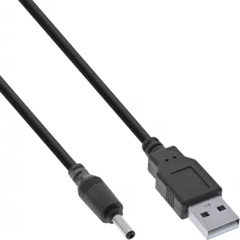 InLine USB-DC-Netzadapterkabel, USB A Stecker auf DC 3,5x1,35mm, 1m