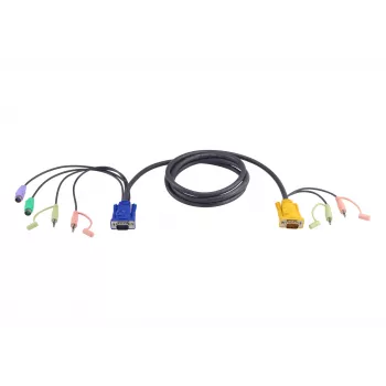 ATEN 2L-5302P PS/2 KVM-Kabel mit Audio, 1,8 m