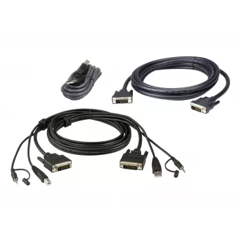 ATEN DVI-D Dual Link Dual Display Secure KVM; 3M USB DVI-D Dual Display