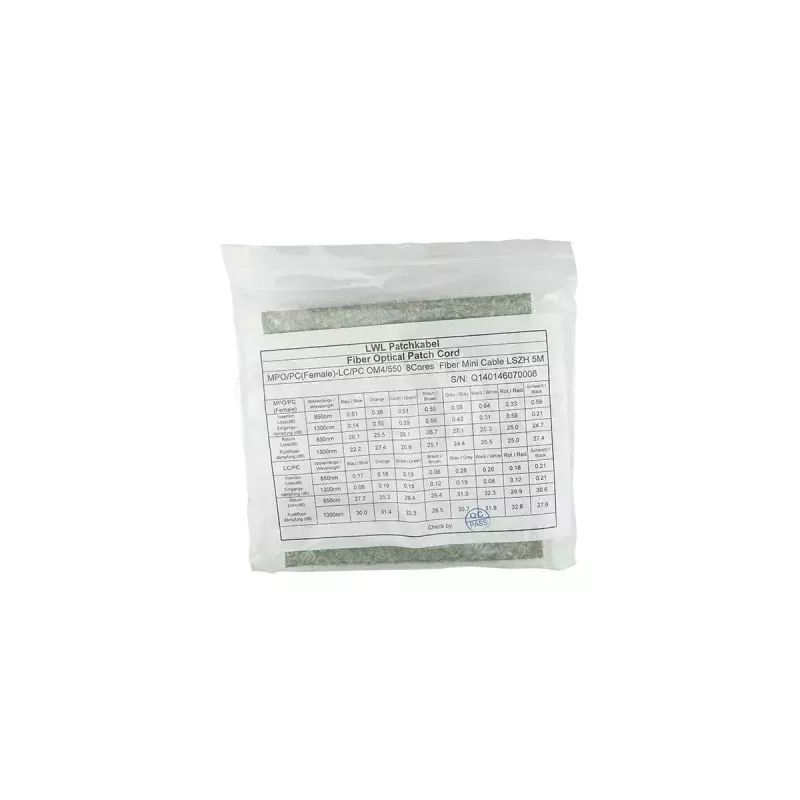 BlueOptics 3HE13896AA-5-BO MPO auf 4x LC Duplex Breakout-Patchkabel, OM4 50/125 µm, LC/UPC, 5 m