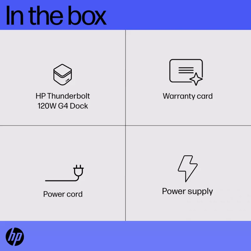 HP Thunderbolt Dock 120W G4 Wired Docking Station Schwarz Thunderbolt 4
