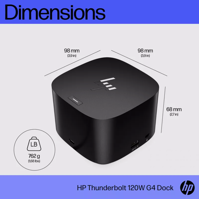 HP Thunderbolt Dock 120W G4 Wired Docking Station Schwarz Thunderbolt 4