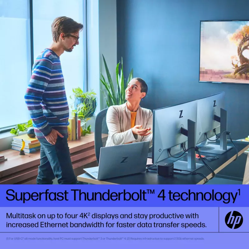 HP Thunderbolt Dock 120W G4 Wired Docking Station Schwarz Thunderbolt 4