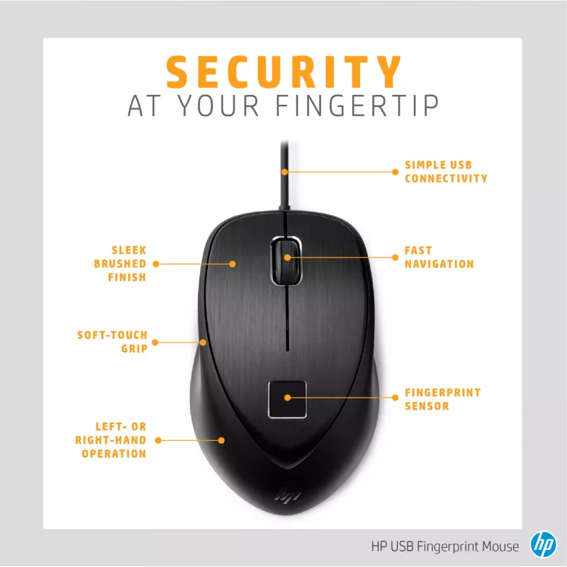 HP USB Fingerprint Maus USB Type-A