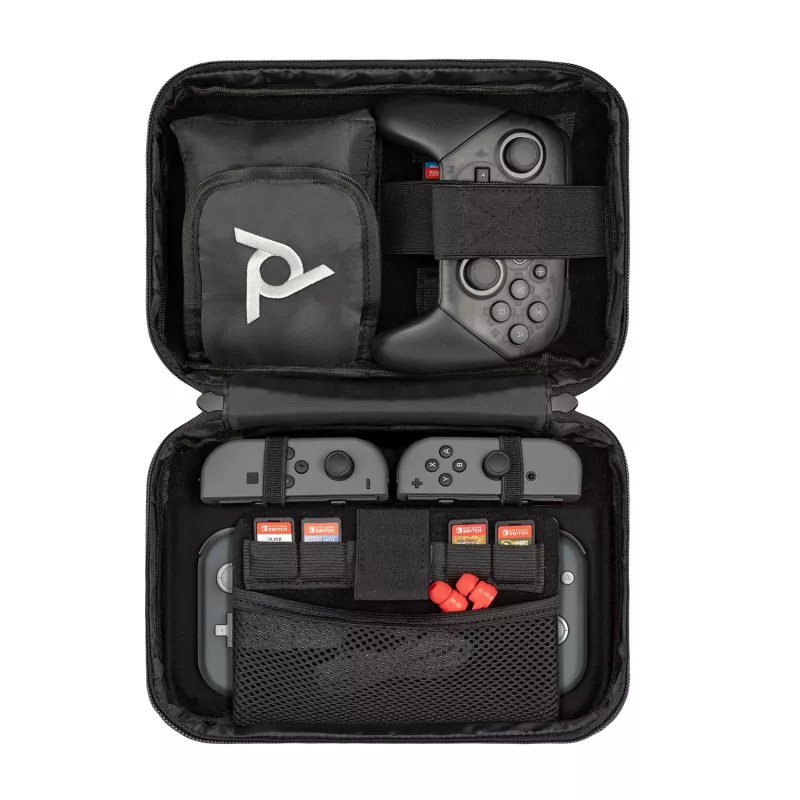 PDP Commuter Case - Elite Edition, Hülle, Nintendo, Schwarz, Grau, Nintendo Switch, Nintendo Switch Lite, Nintendo Switch OLED, Fallfest, Kratzfest, Reißverschluss