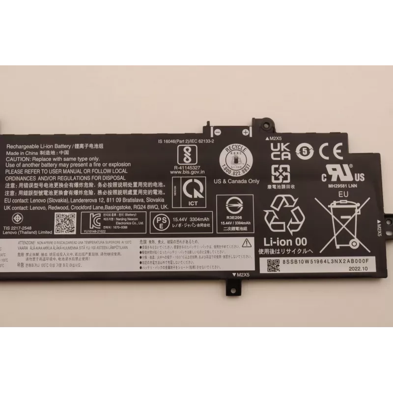 Lenovo 5B10W51863 interner Laptop-Akku, 4 Zellen, 52,5 Wh, Li-Ion