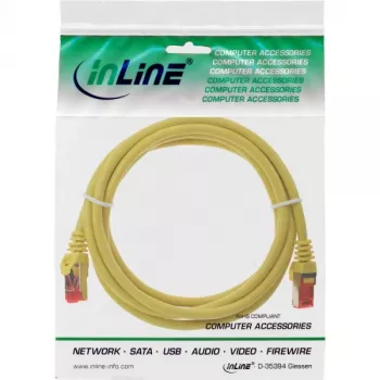 InLine Patchkabel S/FTP PiMF Cat.6 250MHz PVC CCA gelb 0,5m