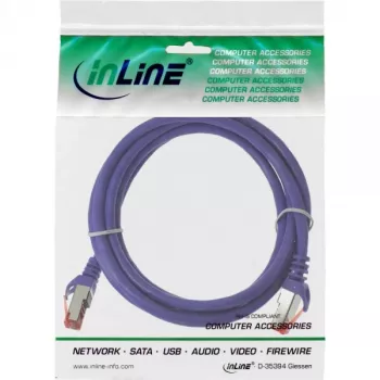 Patchkabel InLine Cat6 S/FTP PiMF RJ-45–RJ-45 250 MHz PVC Violett 1,5 m