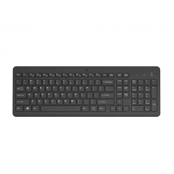 Kabellose Full-Size-Membrantastatur HP 220 – Schwarz, RF 2,4 GHz, USB-A-Empfänger, QWERTY, Nummernblock, AAA-Batterie