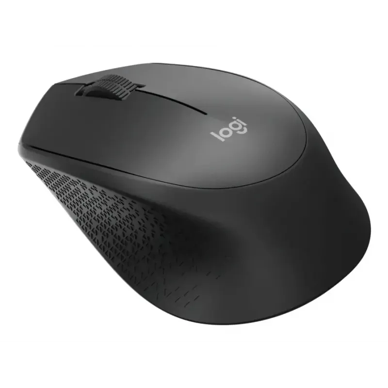 Logitech M330 SILENT PLUS — Funkmaus, rechtshändig, 1000 DPI, 3 Tasten, Scrollrad, schwarz, batteriebetrieben