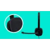 Logitech H151 Stereo-Headset mit geräuschunterdrückendem Mikrofon, kabelgebunden, schwarz