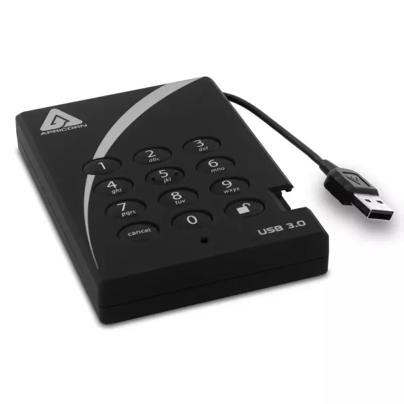 Externe Festplatte Apricorn 500GB USB 3.2 Aegis Padlock