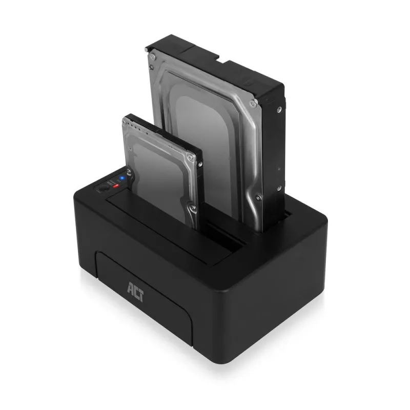 ACT AC1504 Dual-HDD-Docking-Station, USB 3.2 Gen 1, Schwarz