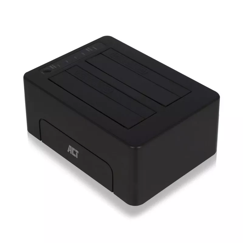 ACT AC1504 Dual-HDD-Docking-Station, USB 3.2 Gen 1, Schwarz