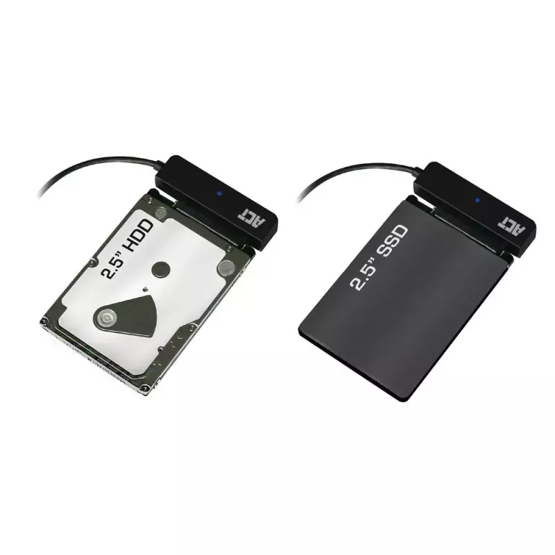ACT AC1525 Kabeladapter USB-C auf SATA 7-polig + 15-polig, Schwarz