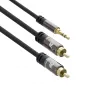 Audiokabel ACT AC3605 1,5 m 3,5 mm auf 2 x RCA Schwarz